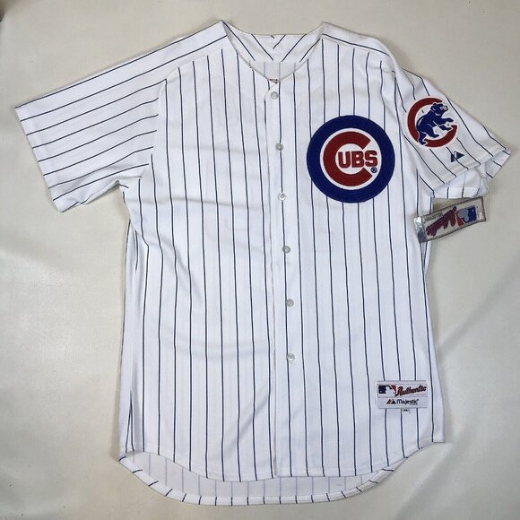 Majestic Chicago Cubs Ron Santo #10 Pinstripe Jersey Size 48 Brand New Tags USA - Picture 1 of 8
